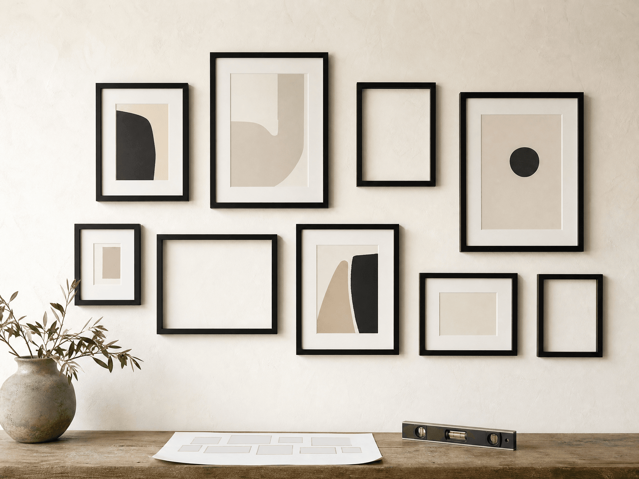 Gallery Wall Frame Set (9) — Build a full gallery wall in one afternoon. Frames ship empty for your own photos or art.
